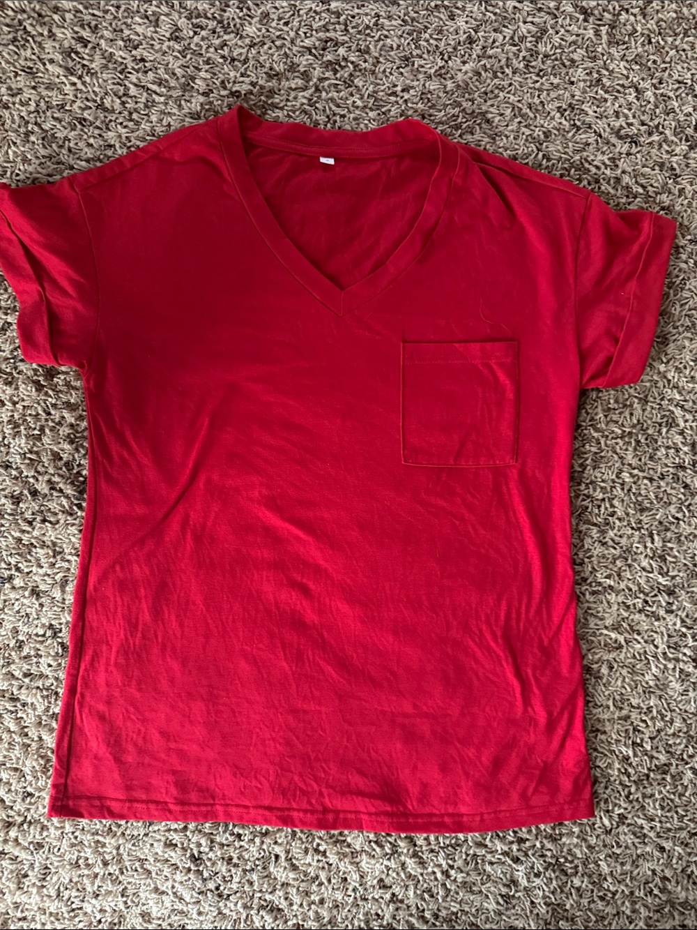 Red V-Neck T-Shirt